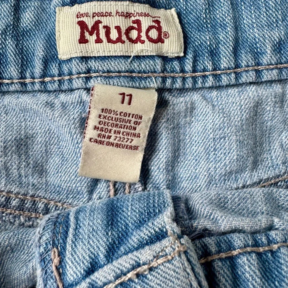Mudd Y2K 2000s Distressed Denim Jean‎ Shorts Light Wash Size 11